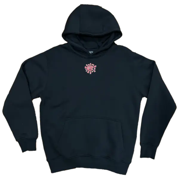 Small Embroidered @Sun Hoodie Black